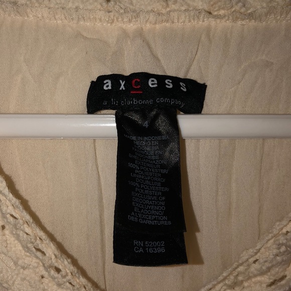 Vintage Embroidered Side Zipper Blouse Axcess - Picture 3 of 6